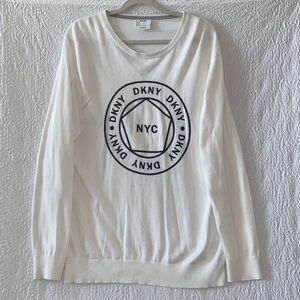 DKNY NYC Crewneck Logo Long Sleeve Sweater